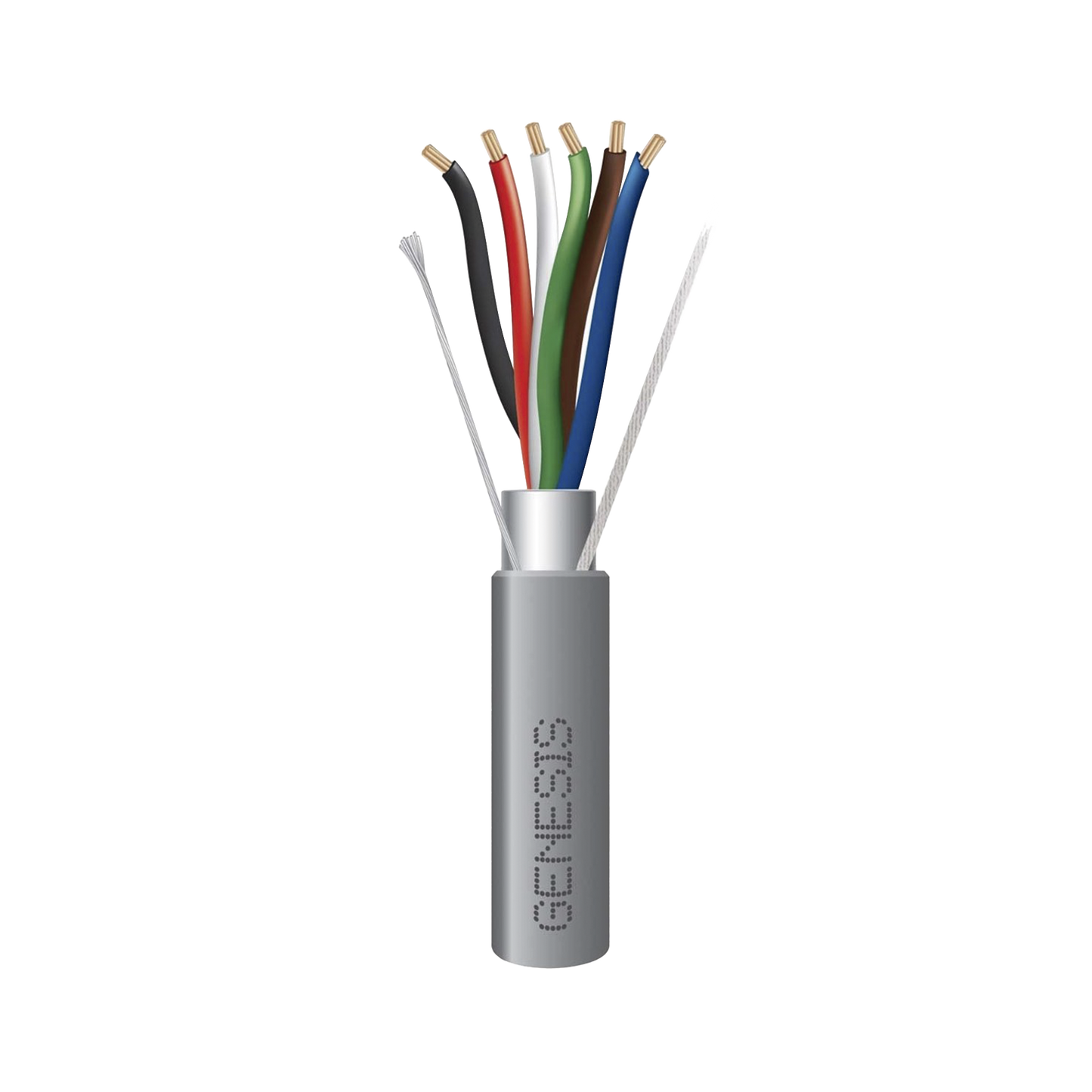 Bobina de 305 Metros de Cable / 6 x 22 AWG Blindado / Riser / Color Gris / Para Aplicaciones de Audio, Seguridad y Control