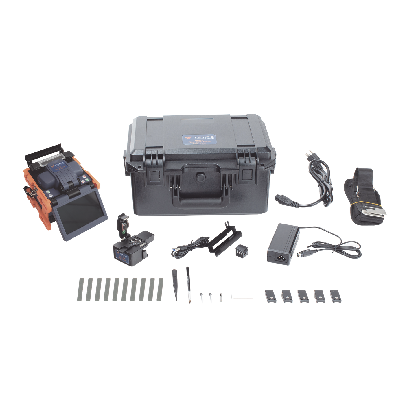 Fusionadora de Fibra Óptica de Alineación Activa por Revestimiento con 4 Motores con Perdida Típica (SM); 0.02 dB (MM); 0.04 dB) con Pantalla Touch / Capacitación básica virtual gratuita