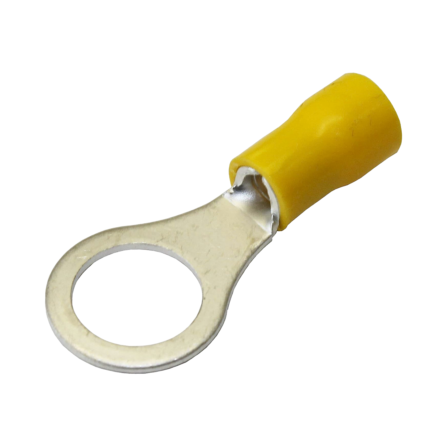 Terminal tipo ojo / 1 / 4" / 12 - 10 AWG / Amarillo / Paquete de 25 piezas.