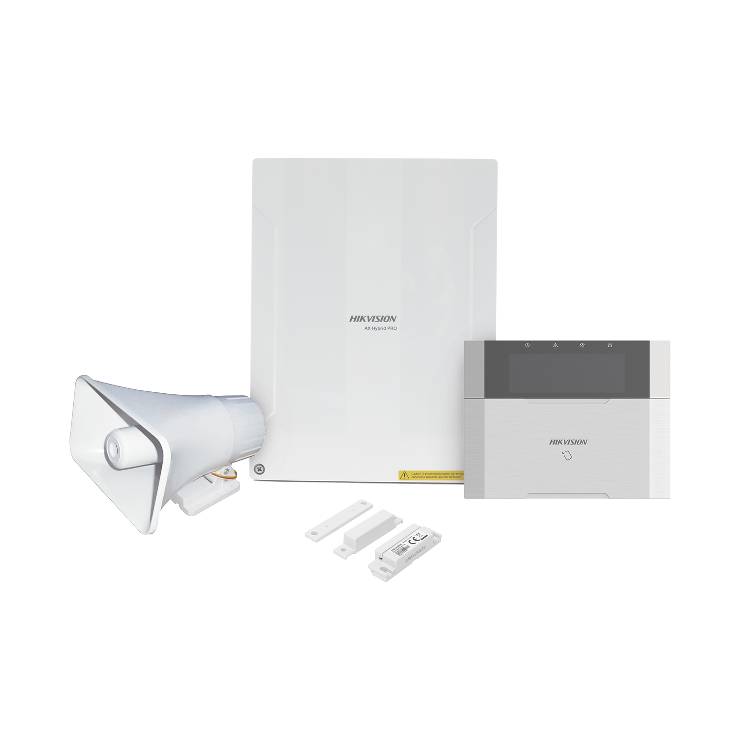 KIT Panel de Alarma AX HYBRID PRO / 1 Panel Híbrido / 1 Teclado LCD / 1 Contacto Magnético / 1 Sirena de 30 Watts
