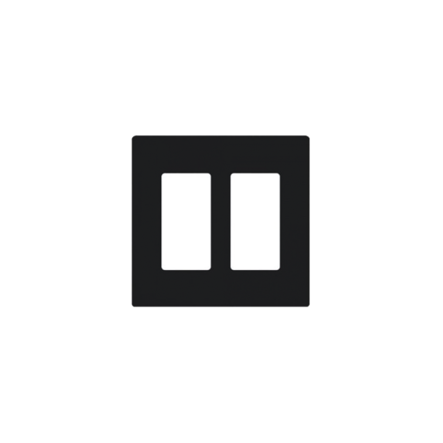 Placa de pared 2 espacio, para atenuador (dimmer), switch ó control remoto PICO inalámbrico.
