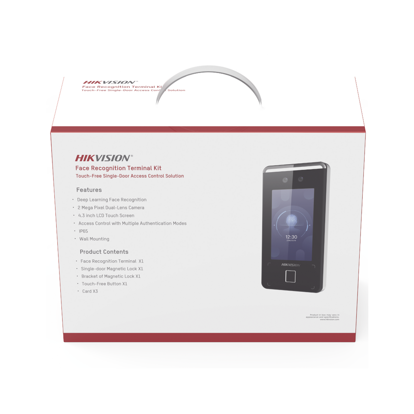 Kit de Control de Acceso TODO INCLUIDO con Lector de Rostros, QRs , Tarjetas y Huellas / 3,000 Rostros / Compatible con App Hik-Connect / Videoportero / Incluye Electroimán Botón de Salida y Montajes Z y L para imán / HIK-IA