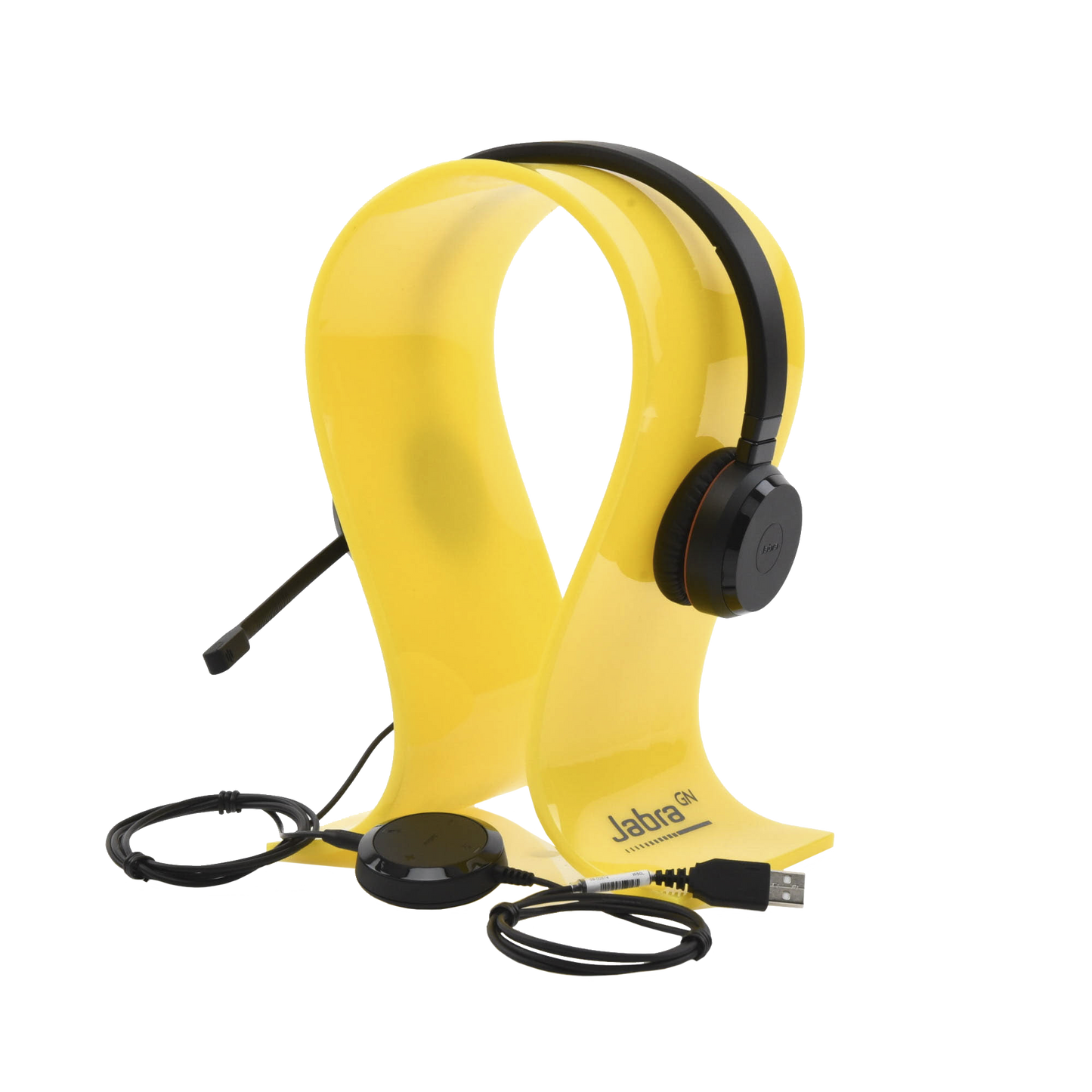 Jabra Evolve 30 Duo con conexión USB / 3.5mm, micrófono con cancelación de ruido y controlador en el cable con botones e indicadores LED (5399-823-309)