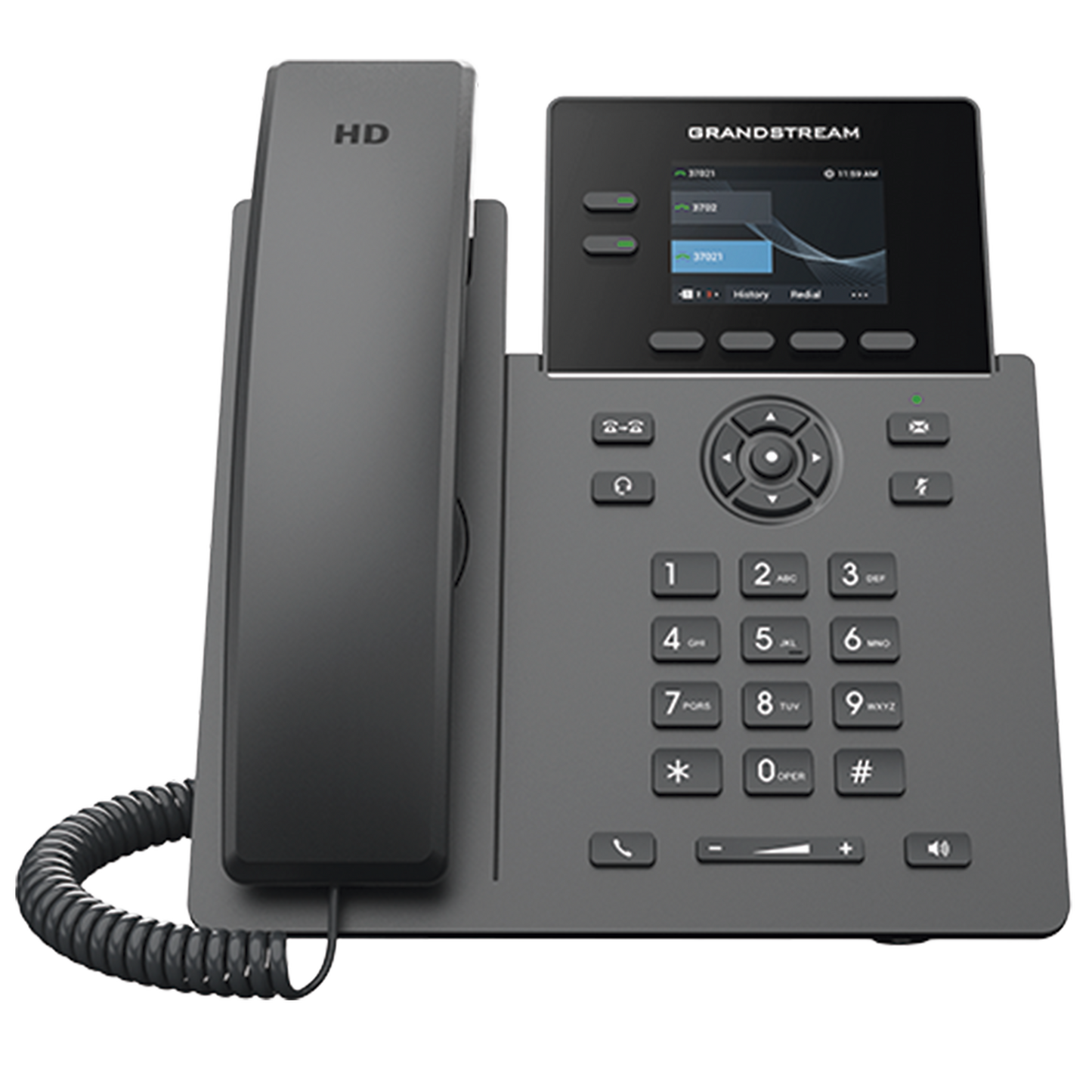 TELÉFONO IP POE GRADO OPERADOR DE 2 LÍNEAS / PANTALLA LCD TFT 2.4 PULGADAS COLOR / 8 BOTONES VIRTUALES MULTIUSO / SEGURIDAD CARRIER-GRADE / COMPATIBLE CON GDMS / AUDIO HD / CONFERENCIAS DE AUDIO 5 VÍAS