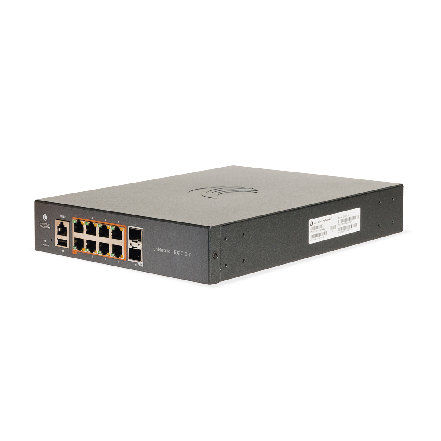 Switch PoE cnMatrix Ex1010-P / 8 Puertos Gigabit PoE 802.3af/at + 2 SFP / Capa 2 / Gestión en la Nube Gratuito