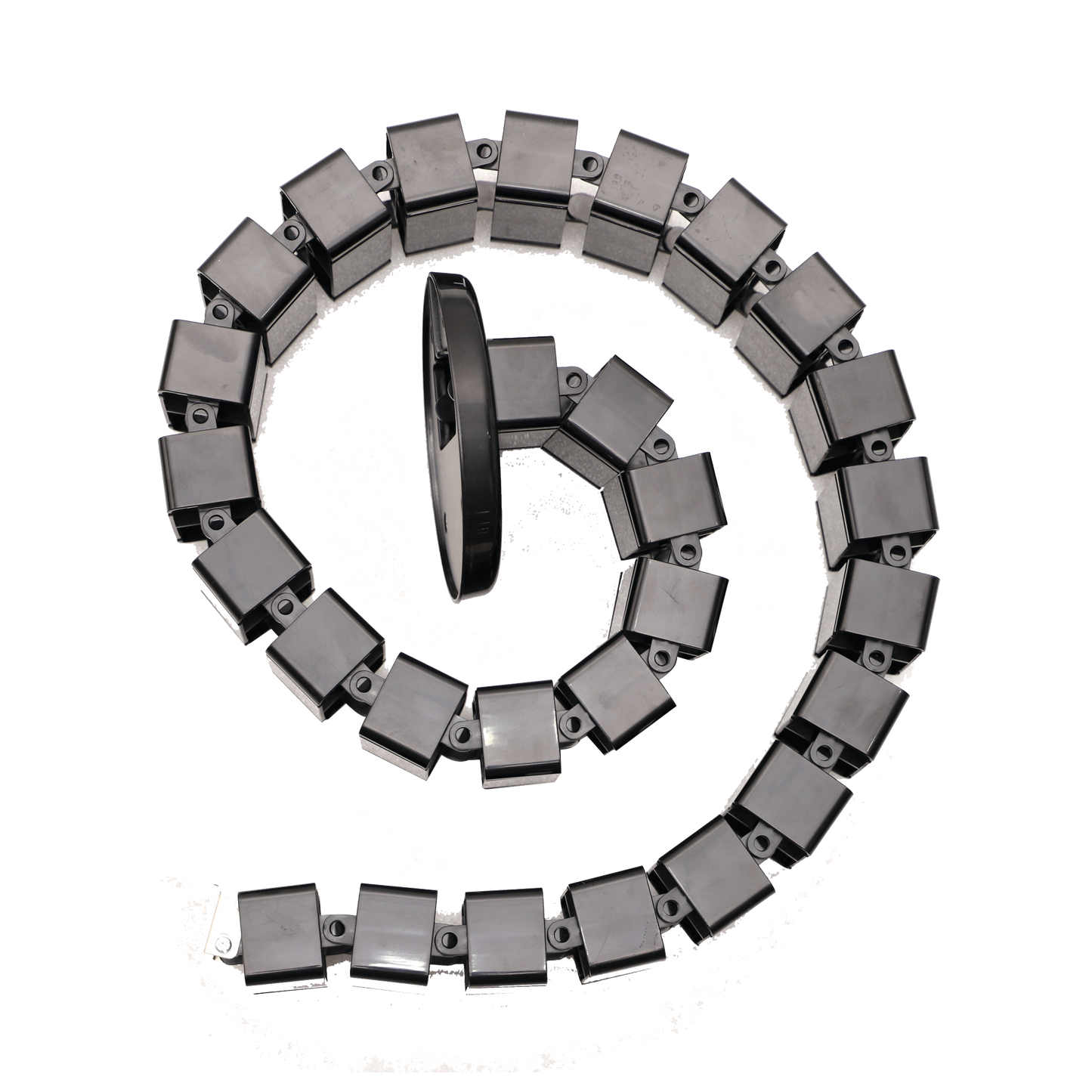 Portacable de tipo Cadena para Escritorio / Organizador de Cables Vertical Articulado / 1200mm de Longitud / Evita que los Cables se Enreden o Tensen al momento de Elevar la Altura