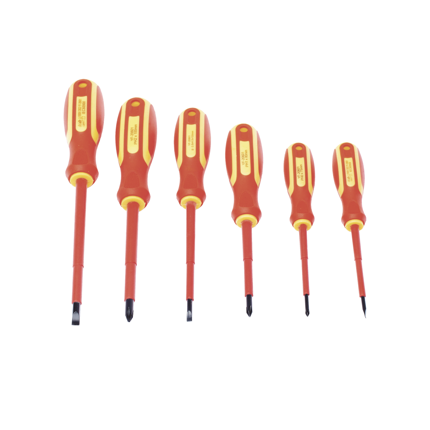 Juego de 6 desarmadores Aislados Bicolor 1000v