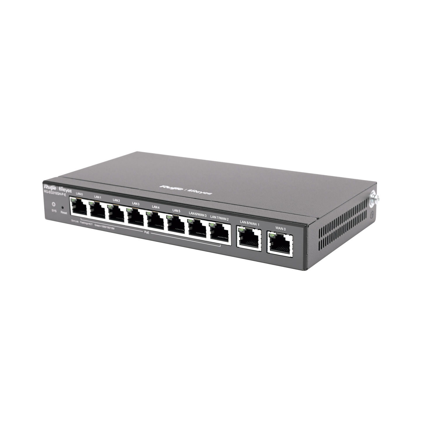Router Balanceador con Función SD-WAN, 6 puertos LAN y 2 puertos LAN/WAN POE+ af/at gigabit hasta 110w, 1 puertos LAN/WAN gigabit y 1 Puerto WAN gigabit, hasta 350 clientes con desempeño de 1.5 Gbps asimétricos