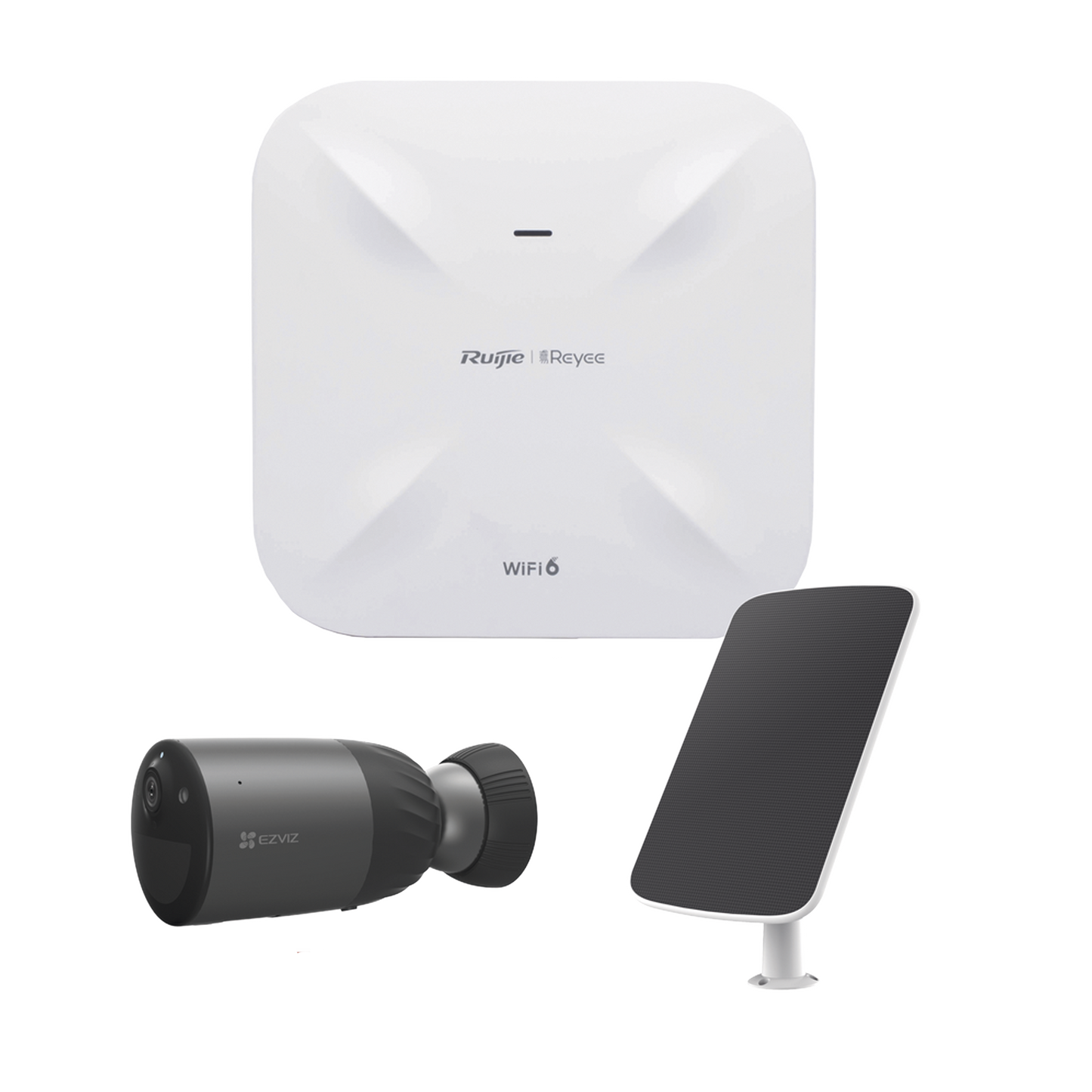 Kit de Cámaras Wi-Fi con Access Point/ Incluye 1 Cámara de Batería CS-BC1C / 1 Pane solar Mod. CS-CMT-SOLARPANEL-C / 1 Access Point RG-RAP6260(G)