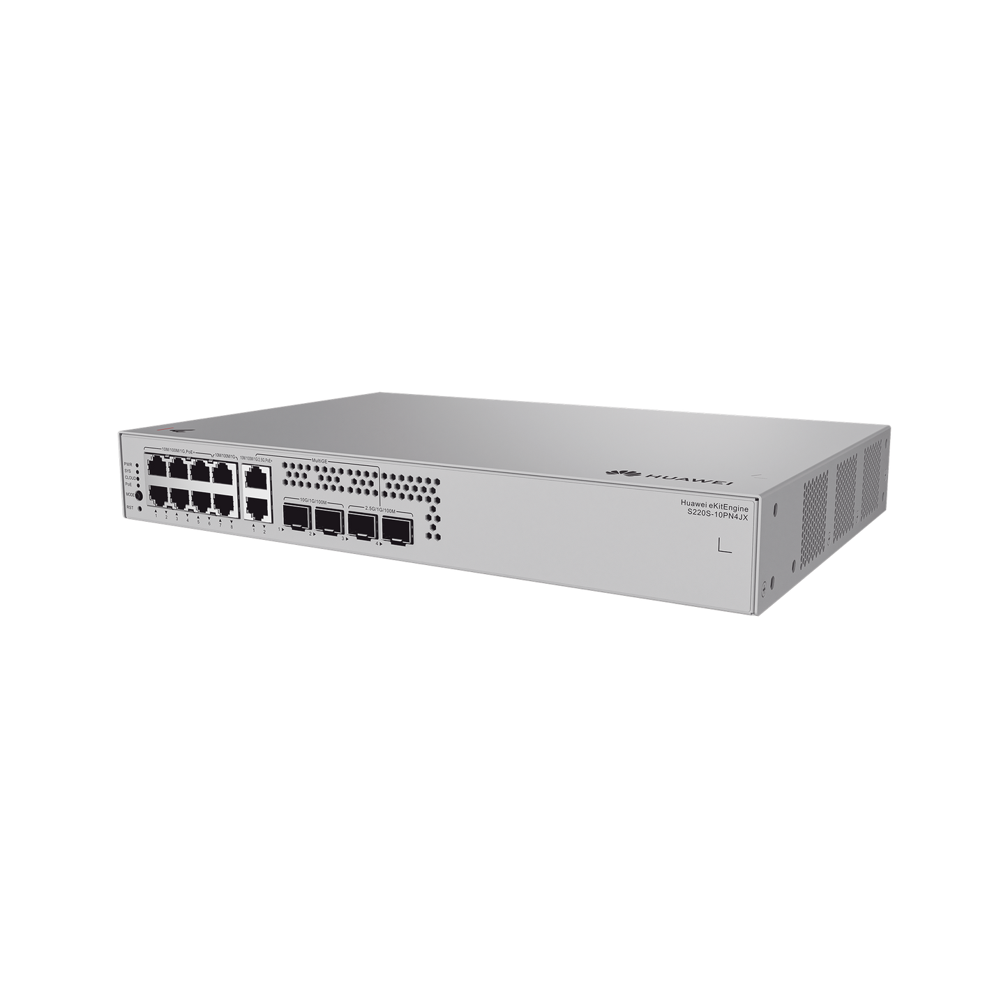 Switch de Acceso Gigabit Administrable PoE Capa 2 / 8 puertos 10/100/1000 Mbps (6*PoE) / 2 Puertos 100/1000/2.5Gbps (PoE) combo 2 Puertos 2.5GE SFP / 2 Puertos 10GE SFP+ Uplink / ERPS / PoE Perpetuo / 128 W / Administración Nube Gratis