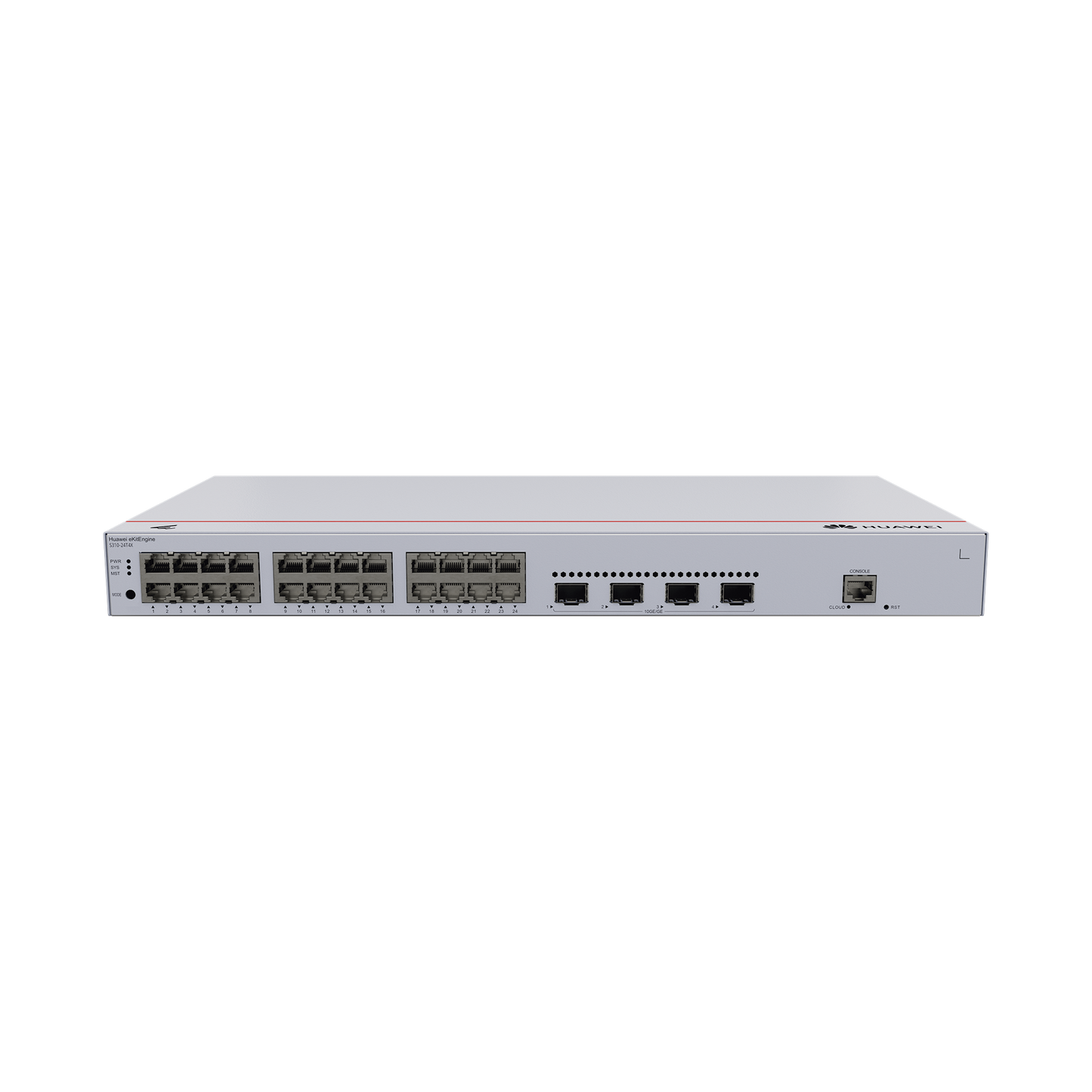 Switch de Distribución/Core Gigabit Administrable Capa 3 / 24 puertos 10/100/1000 Mbps / 4 Puertos 10GE SFP+ Uplink / ERPS / Rutas Estáticas / iStack / Administración Nube Gratis