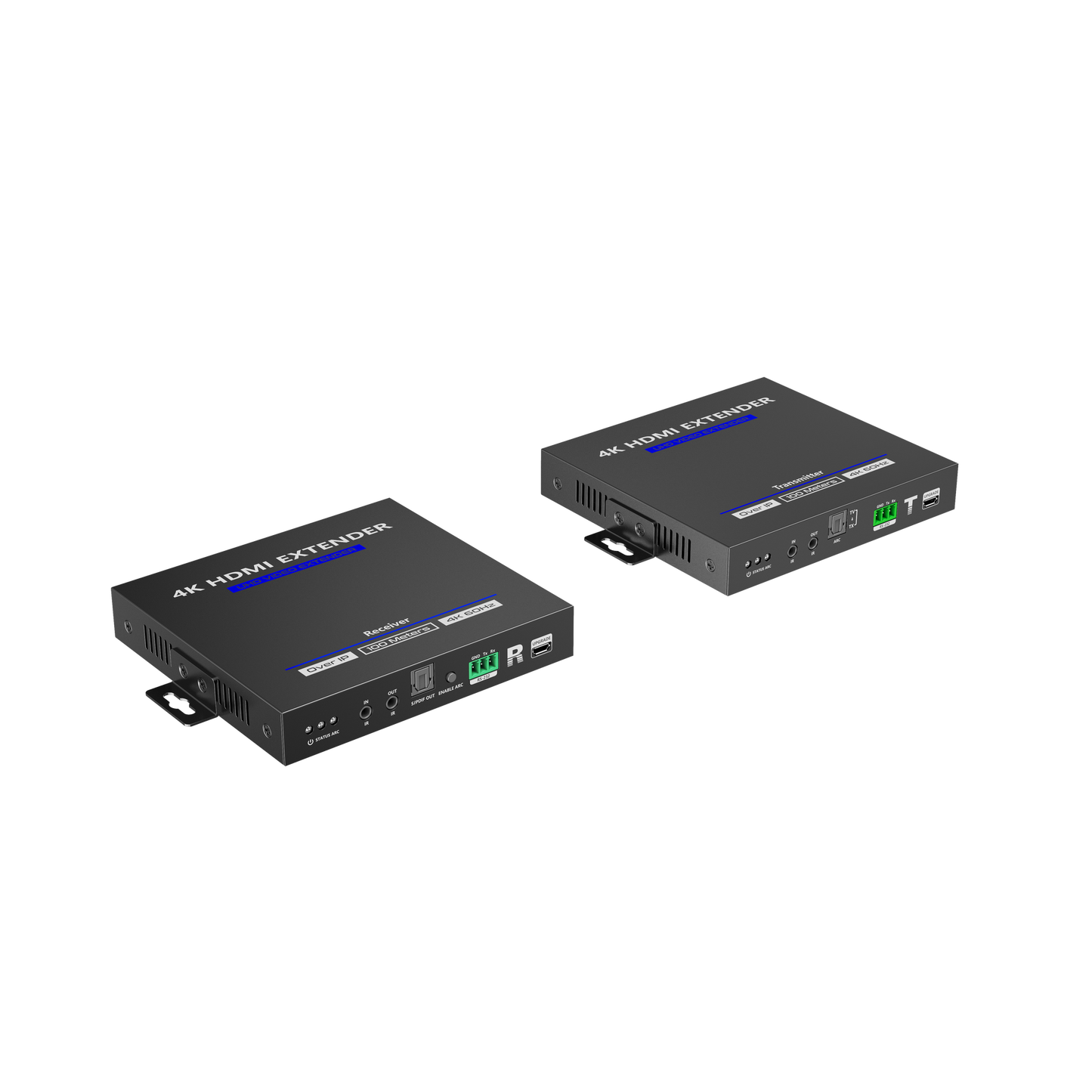 KIT EXTENSOR HDMI 4K@60HZ sobre IP GIGABIT / IPCOLOR / 100m en Conexión Uno a Uno / Salida Loop / IR Bi-Direccional / RS232 / ARC / CERO LATENCIA / Soporta conexión Uno a Muchos/Switch en Cascada