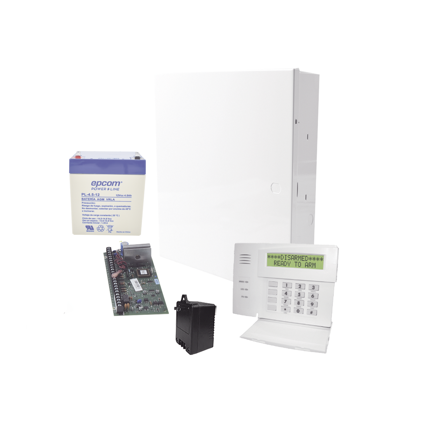 Sistema de Alarma VISTA48LA con 4 Zonas en Teclado, Incluye Batería y Transformador