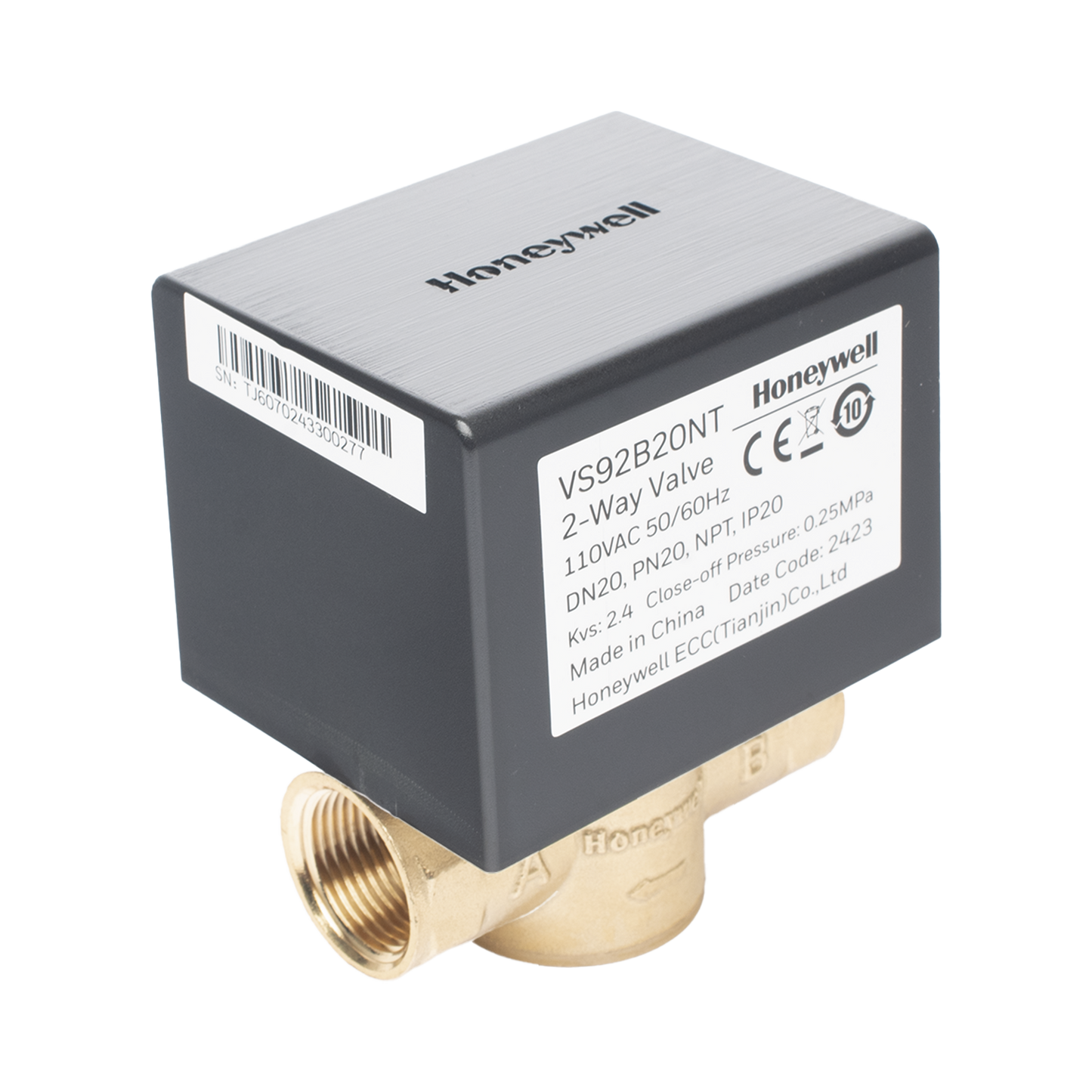 Válvula de control eléctrica VS9 para fan coil: DN20: PN20: 2 vías: 110 V CA: conexión NPT