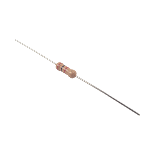 Resistencia de 2 k Ohm 1/2 Watt, 5% Axial, Película de Carbón.