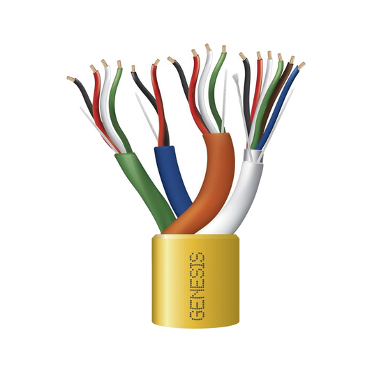 Carrete de Cable de 305 Metros / Color Amarillo / Compuesto por 6 x 22 AWG blindado, 4 x 18 AWG, 4 x 22 AWG, y 2 x 22 AWG / Para Aplicaciones en Control de Acceso