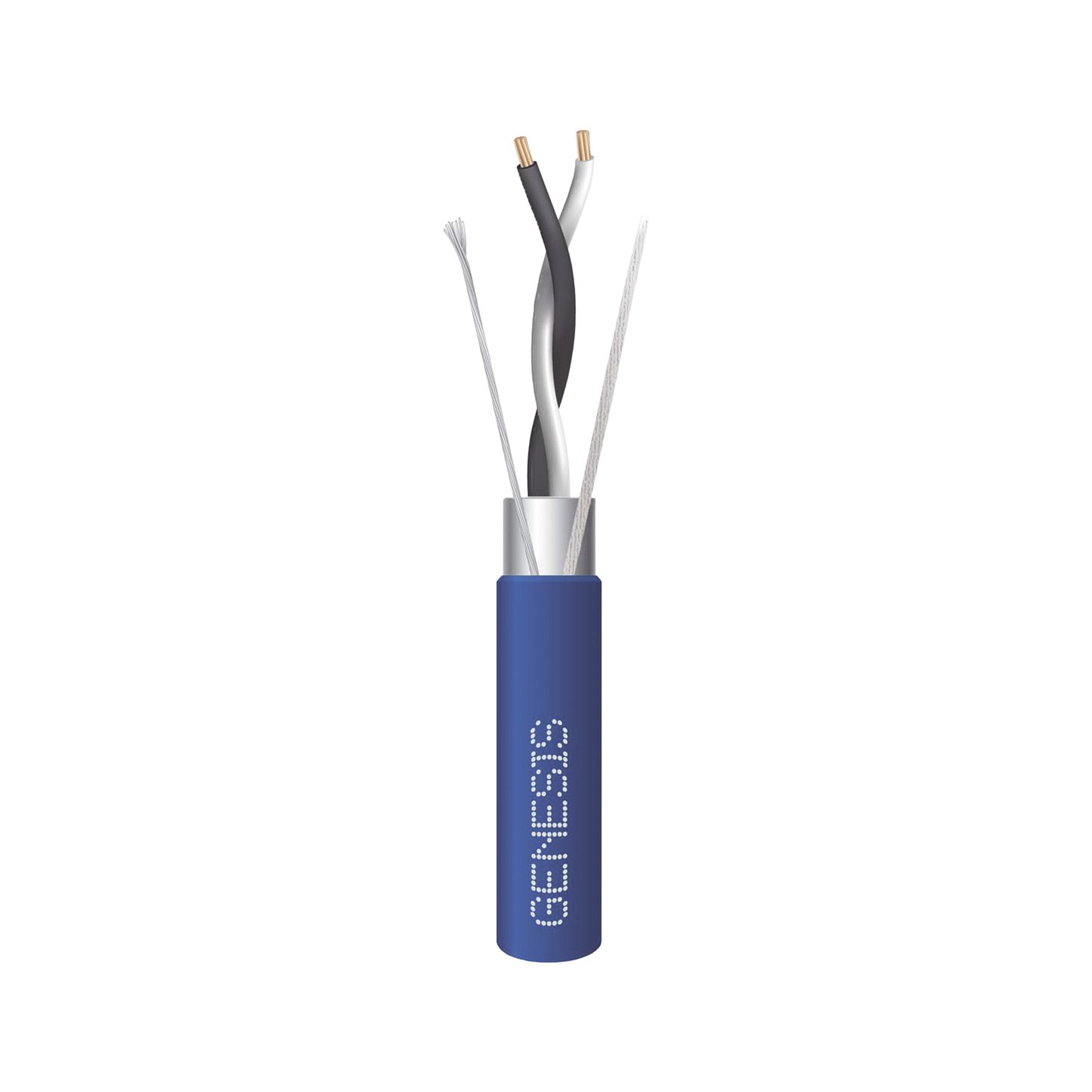 Bobina de 305 Metros / Cable 2 x 22 AWG / Color Azul / Blindado / Plenum / Trenzado para Aplicaciones de Transmisión de Datos a Alta Velocidad para Automatización, EIA-485, BACnet y otros Sistemas de Comunicación