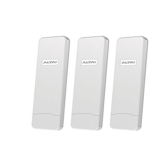 Paquete de 3 Puntos de Acceso C1N Super Wi-Fi, PTP y PTMP en 2.4 GHz , Con Antenas Integradas Sectorial de 70°, Alta Sensibilidad, Hasta 300 m a un Smartphone, Antena de 10 dBi, Soporta Fichas-Vouchers. Administración en Nube Gratis con INSIGHT