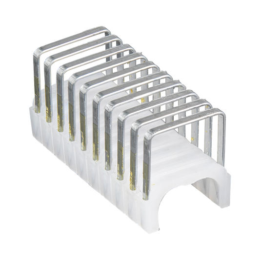 Paquete de 300 Grapas con Aislamiento, para Cables NM (Romex®) como 14/3, 14/3G, 12/3 y otros cables de hasta 11/32'' × 19/32'' (9 mm × 15 mm).