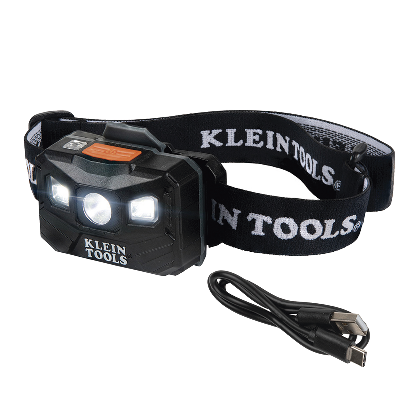 Lámpara Luz LED Frontal Recargable de 400 Lúmenes, Apagado Automático, con Correa de Tela, Adaptable y Ajustable a Gorros, Cascos, Cachuchas o directo a Frente Humana (Tipo Minero)