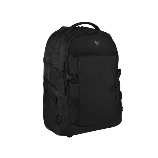 Mochila VX Sport EVO con Ruedas, Mango Telescópico y Correas al Hombro. Fabricada en Poliéster Negro repelente al Agua. Backpack on Wheels.