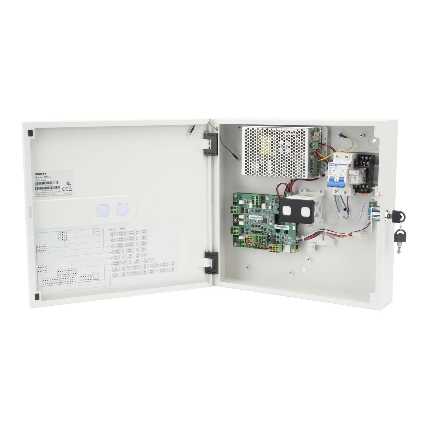 Controlador de Acceso para 4 puertas / Administrable 100 % en la Nube / Compatible con Teclado Wiegand de Terceros / PIN para visitas desde la APP / Capacidad de batería de respaldo / Función de Anti-Passback / 50,000 Tarjetas