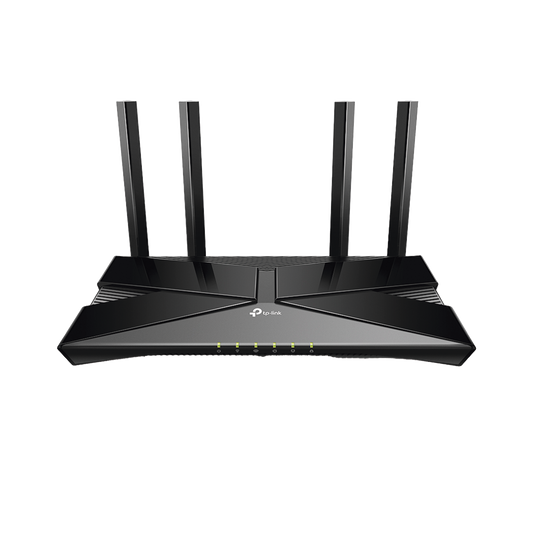 Router WiFi 6 doble banda AX 3000 Mbps / MU-MIMO y OFDMA / 1 Puerto WAN 10/100/1000 Mbps / 4 Puertos LAN 10/100/1000 Mbps / 4 Potentes Antenas.