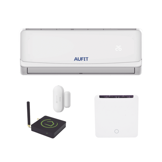 Kit para automatización / Compatible con cualquier Minisplit AUFIT / Minisplit CHI-R32-12K-110 / Termostato IR2900ZW / Hub controlador HC8 / Contacto magnético Inalámbrico CST2C