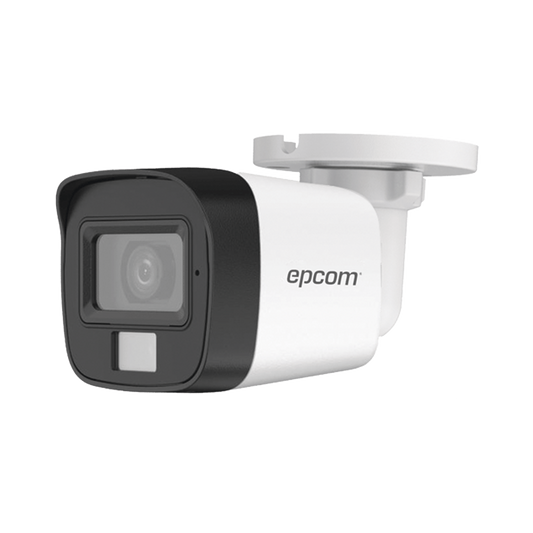 [Dual Light + ColorVu] Bala TurboHD 2 Megapíxel (1080p) / Gran Angular 101° / Lente 2.8 mm / 30 mts IR EXIR / 20 mts Luz Blanca / Exterior IP67 / 4 Tecnologías / Micrófono Integrado