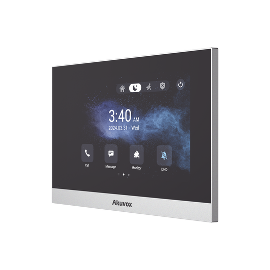 Monitor ANDROID / Soporta APP Android / Pantalla Touch Screen LCD 7" / WiFi / Punto WIFI / Bluetooth / PoE / SIP / 8 Entradas de Alarma / 1 Salida de Relé / Comunicación con App de Familiares / Administración 100 % en la Nube