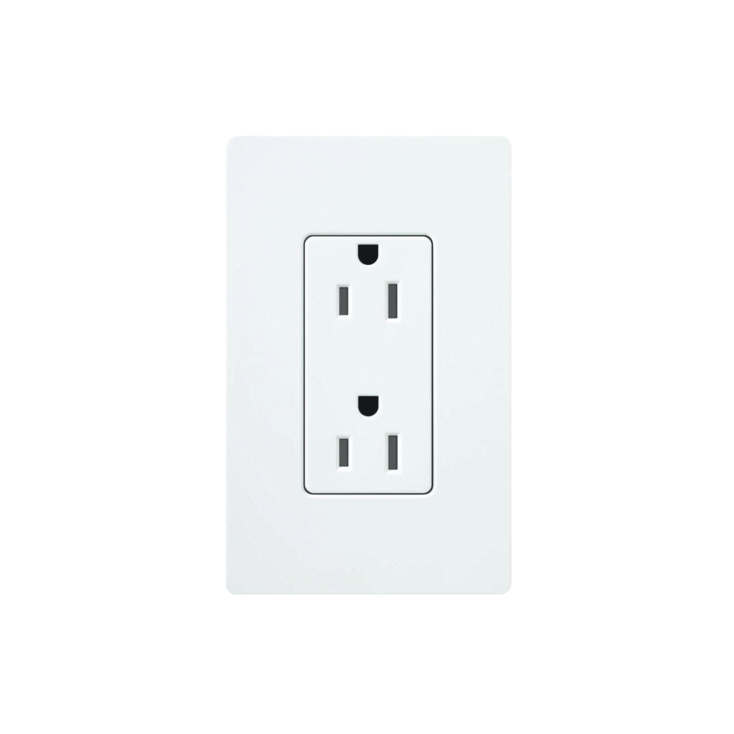 Tomacorriente receptáculo convencional 120V, 15A, color blanco.