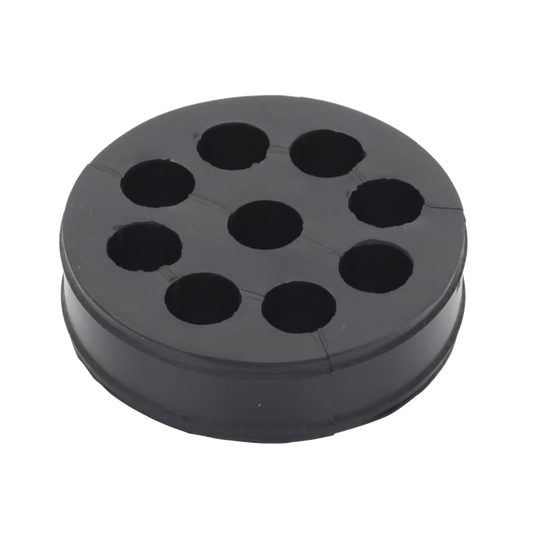 Inserto de Caucho de 4" Con Nueve Orificios para Cable de 1/2 in