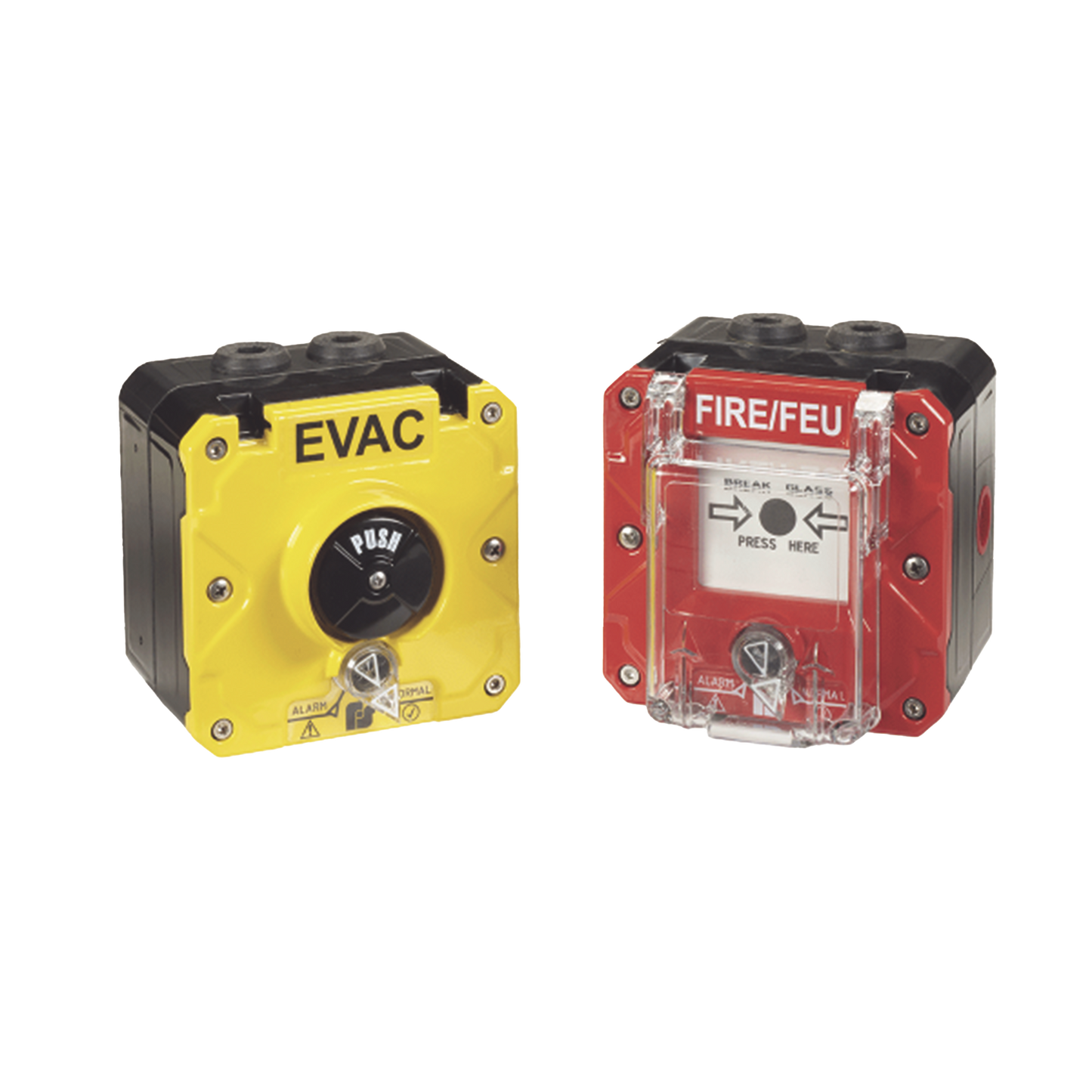 Puntos de llamada antideflagrantes y de alerta para ubicaciones peligrosas y rompen vidrios y botones