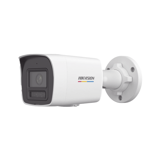 [Dual Light + ColorVu] Bala IP 4 Megapixel / Lente 2.8 mm / 30 mts IR + 30 mts Luz Blanca / Micrófono Integrado / ACUSENSE Lite / Exterior IP67 / WDR 120 dB / PoE / Micro SD