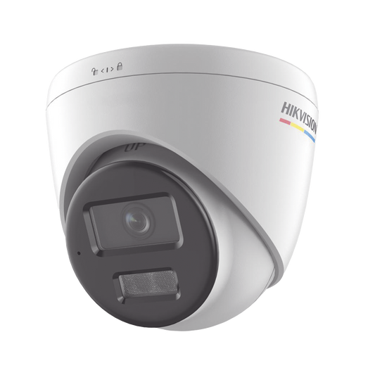 [Dual Light + ColorVu] Turret IP 2 Megapixel / Lente 2.8 mm / 30 mts IR + 30 mts Luz Blanca / Micrófono Integrado / ACUSENSE Lite / Exterior IP67 / WDR 120 dB / PoE / Micro SD