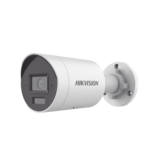 [Dual Light + 2 Micrófonos Integrados] Bala IP 8 Megapixel (4K) / Lente 2.8 mm / 40 mts Luz Blanca + 40 mts IR / ACUSENSE / Exterior IP67 / WDR 120 dB / PoE / Micro SD / Metal / ACUSEARCH