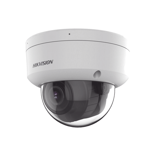 [Dual Light + 2 Micrófonos Integrados] Domo IP 2 Megapixel / Lente Mot. 2.8 A 12 mm / 40 mts Luz Blanca + 40 mts IR) / ACUSENSE / Exterior IP67 / IK10 / WDR 120 dB / PoE / ONVIF / Alarmas I/O / Micro SD / Metal / ACUSEARCH