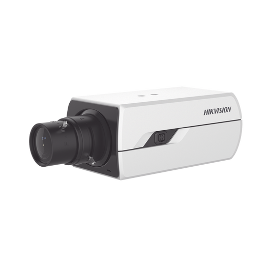 Camara Box IP 4 Megapixel / Serie PRO / DARKFIGHTER / PoE / 12 Vcc o 24 VCA / WDR 120 dB / ONVIF / RS-485 / BLC / Entrada y Salida de Audio y Alarmas (No Incluye Lente) / Micro SD