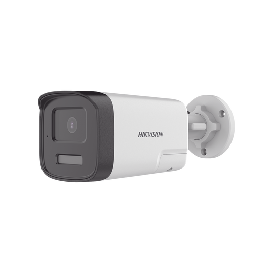 [Audio Bidireccional + Dual Light + ColorVu] Bala TURBOHD 3K (5 Megapixel) / Lente 3.6 mm / 40 mts IR EXIR + 40 mts Luz Blanca / Micrófono y Bocina Integrado / Exterior IP67 / dWDR