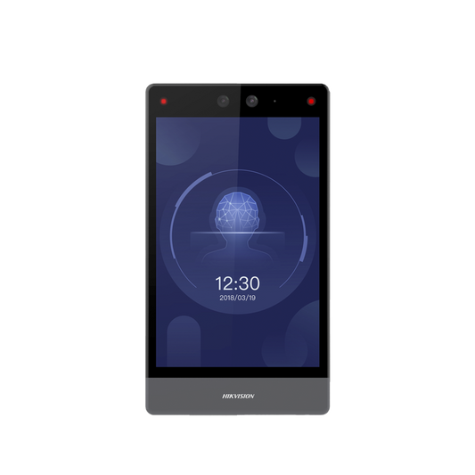 Terminal Facial Min Moe 8" Touch / Delgada y Estética / PoE / 100,000 rostros / Exterior IP65 / Función de Videoportero y Lectura de Códigos QR / Lectura de tarjetas / HIK-IA
