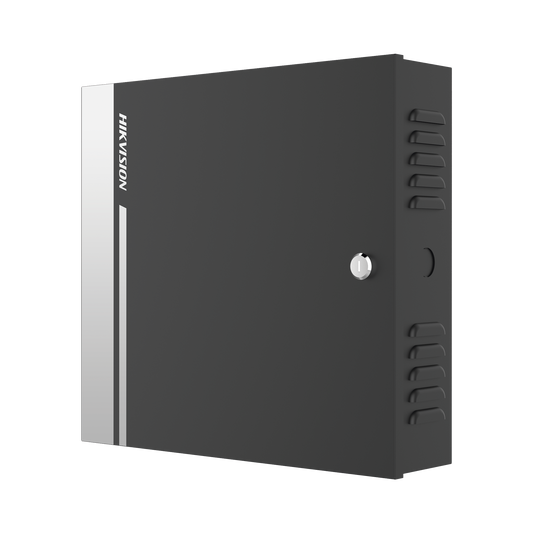 Controlador de Acceso para 2 Puertas y 4 Lectores Wiegand o RS485 / Incluye Gabinete y Fuente de Alimentación 12Vcc/8A / Soporta Batería de Respaldo / Wiegand y RS-485 / 10,000 Tarjetas