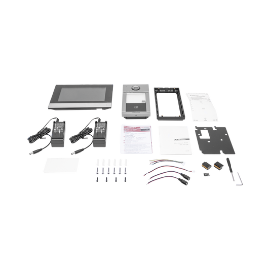 Kit de Videoportero IP PoE Estandar con llamada a App de Smartphone (Hik-Connect) / Apertura con Tarjeta MIFARE / Frente de calle IK08 & IP65 / Soporta 2 puertas