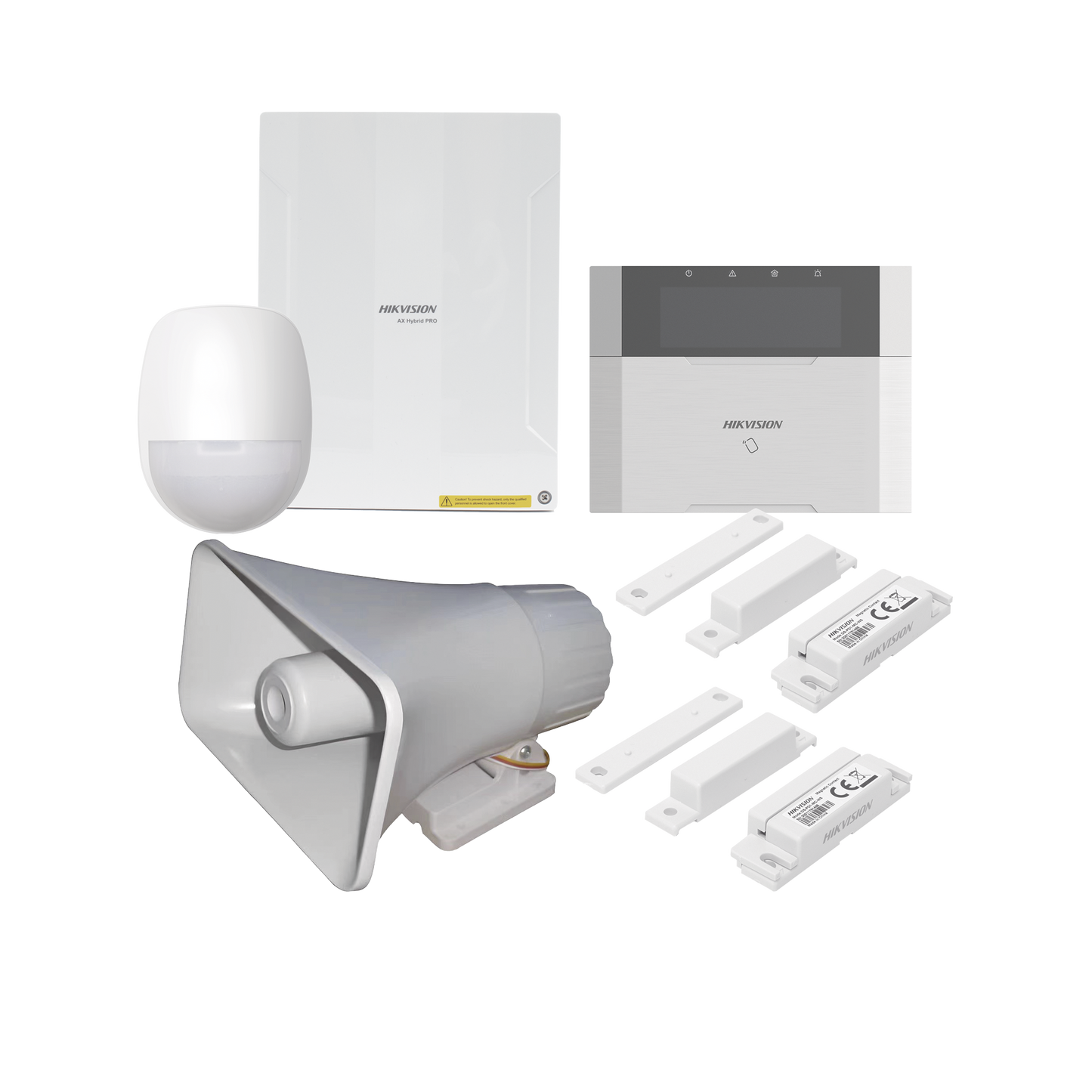 KIT Panel de Alarma AX HYBRID PRO / 1 Panel Híbrido / 1 Teclado LCD / 1 PIR / 2 Contactos Magnéticos / 1 Sirena de 30 Watts