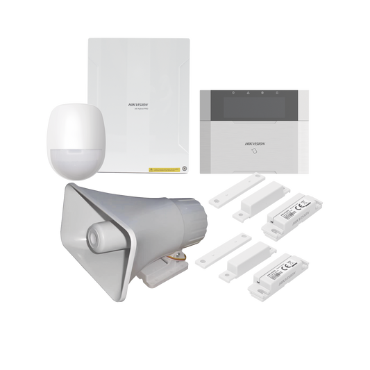 KIT Panel de Alarma AX HYBRID PRO / 1 Panel Híbrido / 1 Teclado LCD / 1 PIR / 2 Contactos Magnéticos / 1 Sirena de 30 Watts