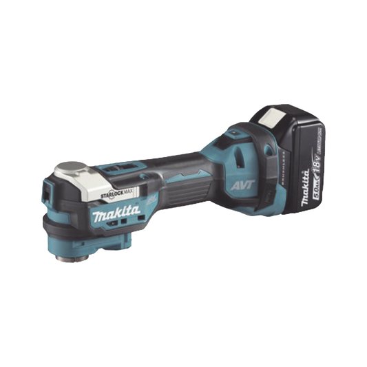 Multiherramienta Oscilante Inalámbrica de 18V, incluye 2 Baterías BL1850B de 5.0 A, Cargador DC18RC, Accesorios y Estuche Makpac