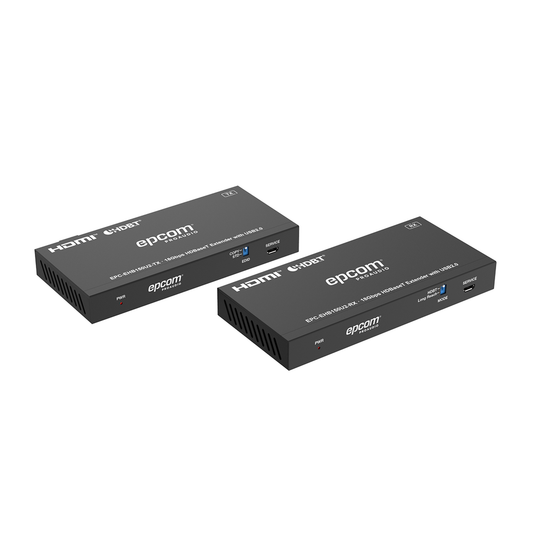 Kit Extensor HDMI con KVM | 4K@60Hz 4:4:4 | 150m en 1080 | 120m en 4K | HDBaseT | USB 2.0 | IR Bidireccional | POC | EDID