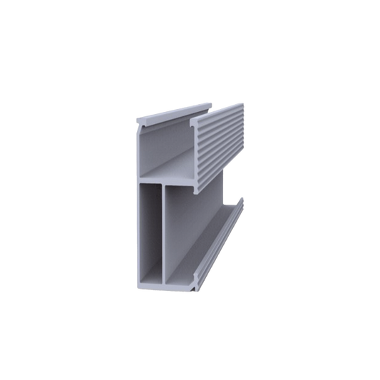 Riel 8 para montaje de módulos fotovoltaicos de aluminio anodizado de 2700mm.