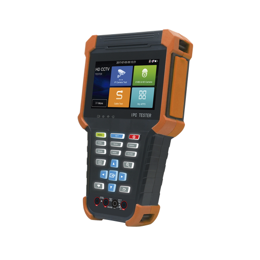 Tester de Video Profesional | Pantalla 4" Touch | Ideal para Cámaras IP/ HD (TVI, CVI, AHD y CVBS) | 4K | H.265/H.264 | PoE | WiFi | Cable Tester | Multímetro Digital | Todo en Uno para tu CCTV.