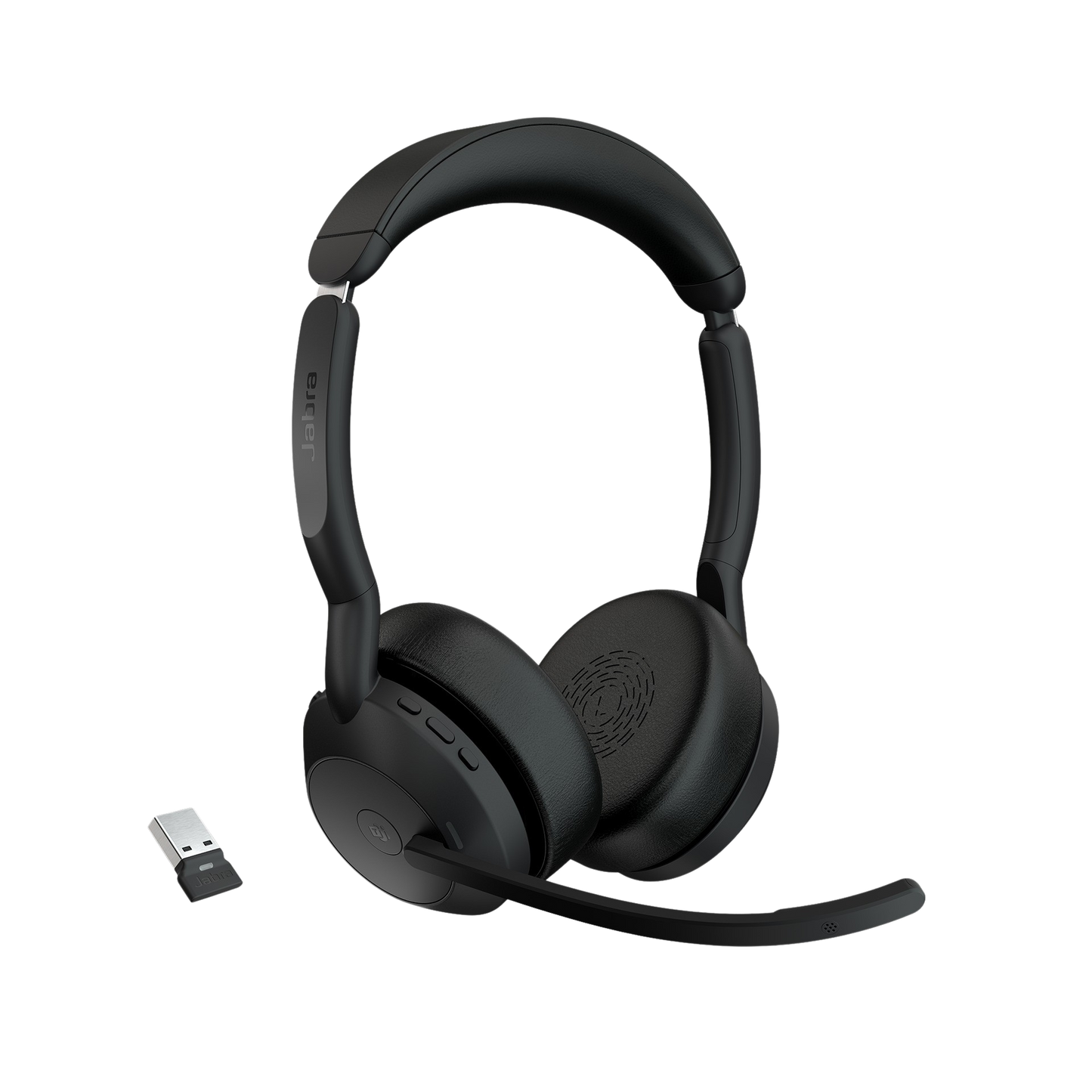 Jabra Evolve2 55, Auricular stereo versión MS, dongle USB-A con cancelación de ruido (25599-999-999)