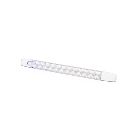 Luz Auxiliar LED Rectangular, 12 LED, 12-24 Vcc, 360 lúmenes